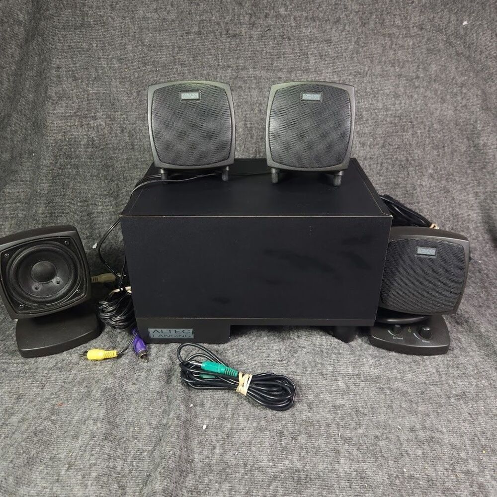 Vintage Altec Lansing ACS54 Computer Surround Sound, 4 Speakers + Subwoofer